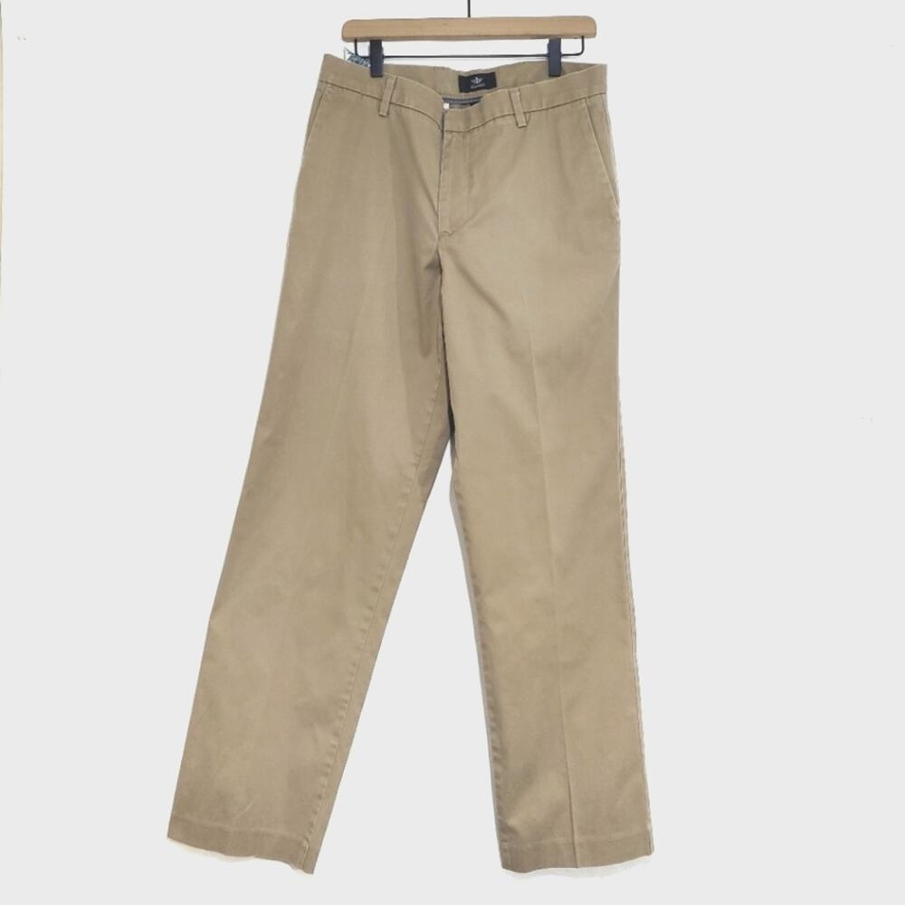 Dockers Men's 33x34 Straight Fit Medium Tan Khaki Pants